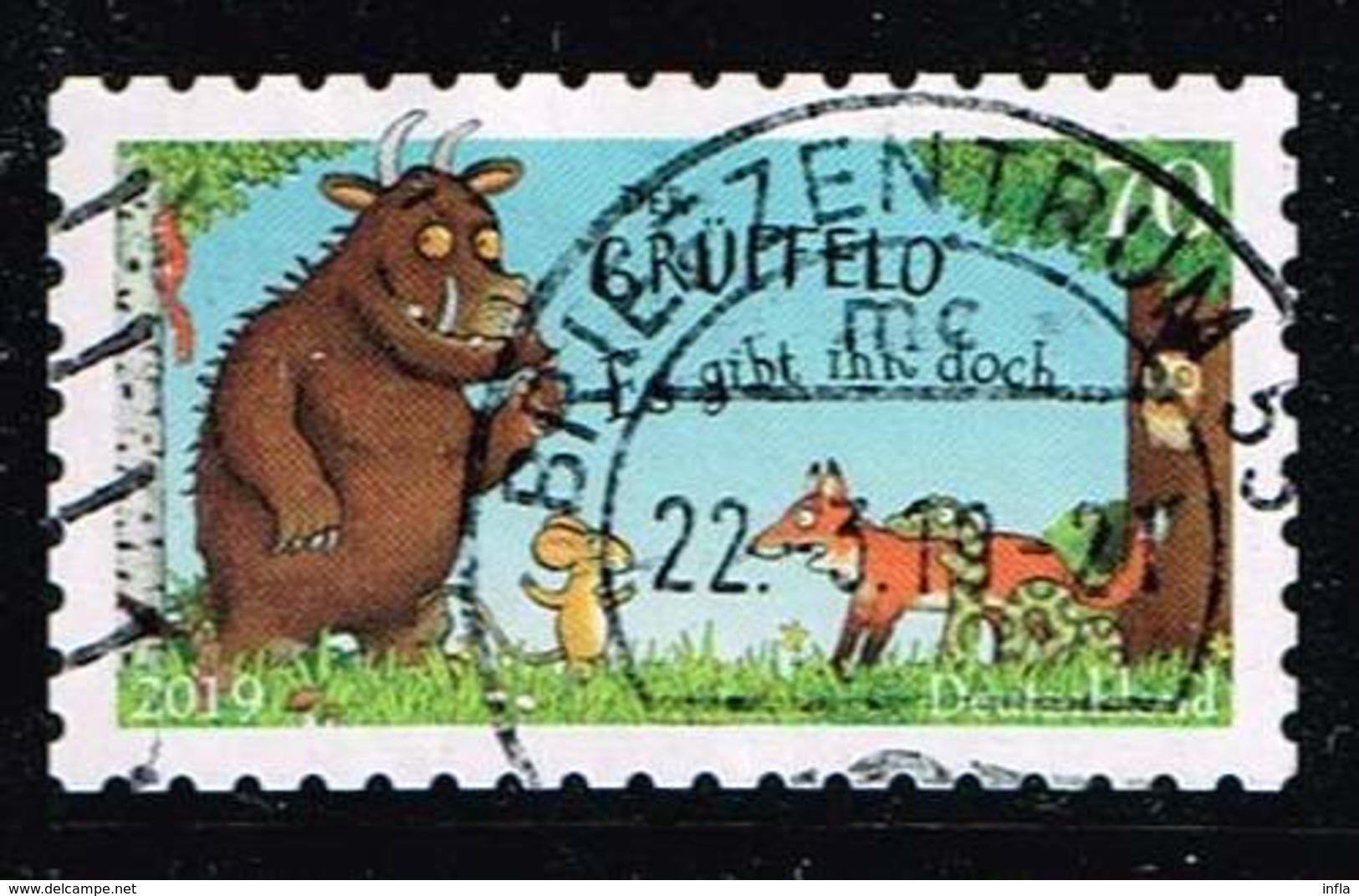 Bund 2018, Michel# 3452 O Trickfilmfiguren: Der Grüffelo Selbstklebend - Used Stamps