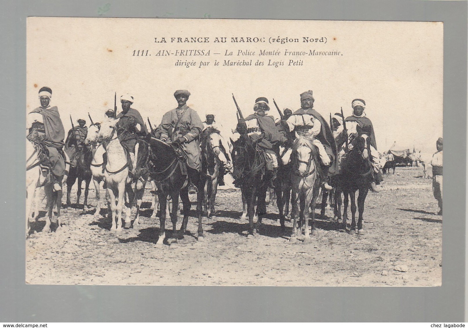 CPA (Mar.) Ain-Fritissa - Police Montée Franco-Marocaine Dirigée Par Le Maréchal Des Logis Petit - Altri & Non Classificati