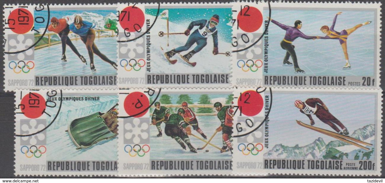 TOGO - 1970 Olympic Games. Scott 789-793, C165. Used - Togo (1960-...)