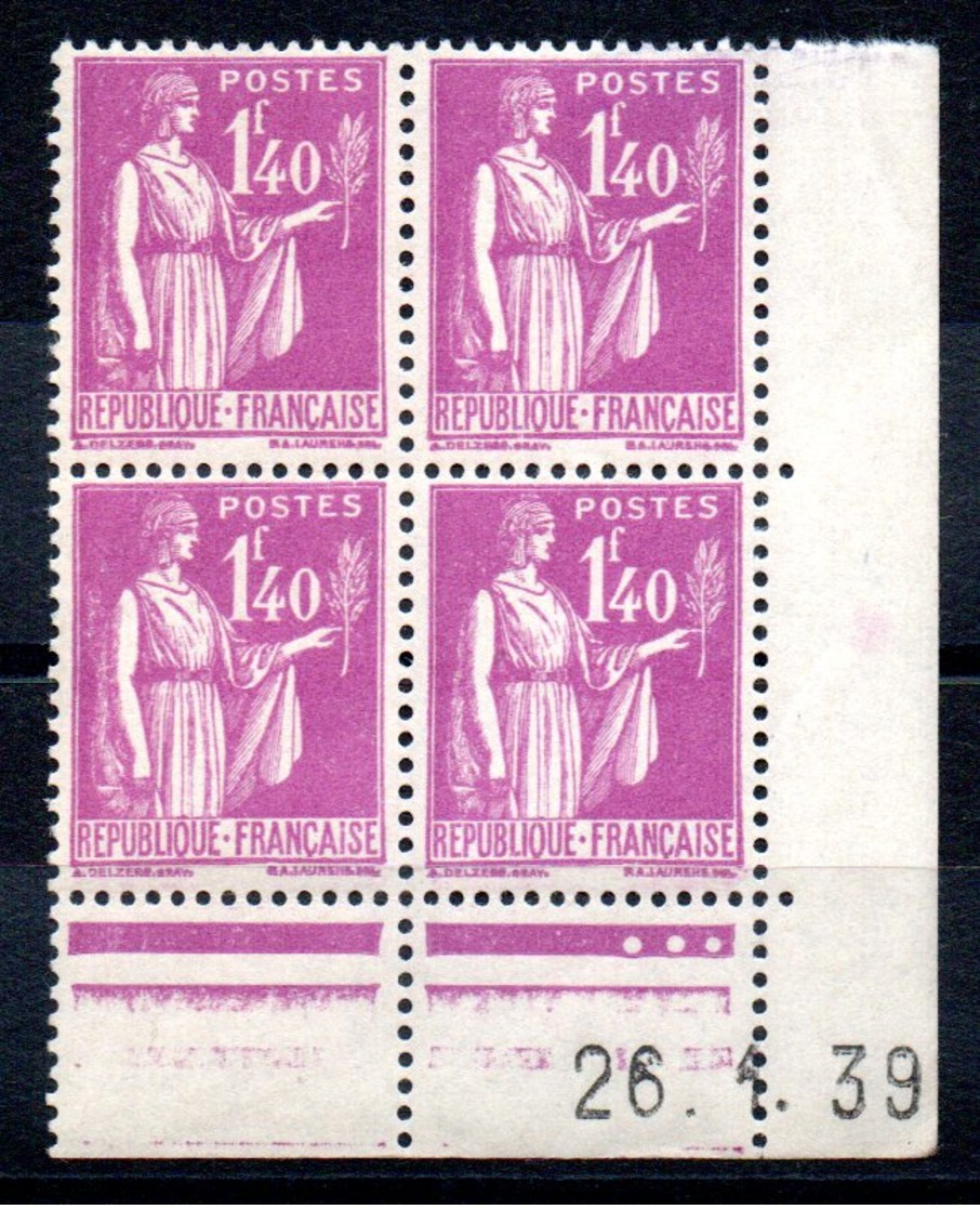 FRANCE - YT N° 371 Bloc De 4 Coin Daté - Neufs ** - MNH - Cote: 70,00 € - 1930-1939