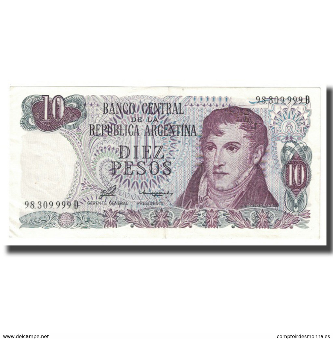 Billet, Argentine, 10 Pesos, KM:300, SPL - Argentine