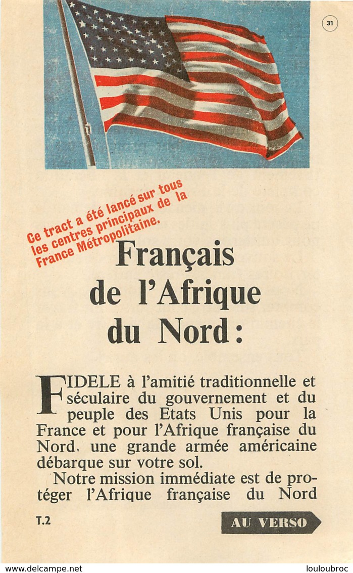 RESISTANCE  TRACT FRANCAIS DE L'AFRIQUE DU NORD - 1939-45