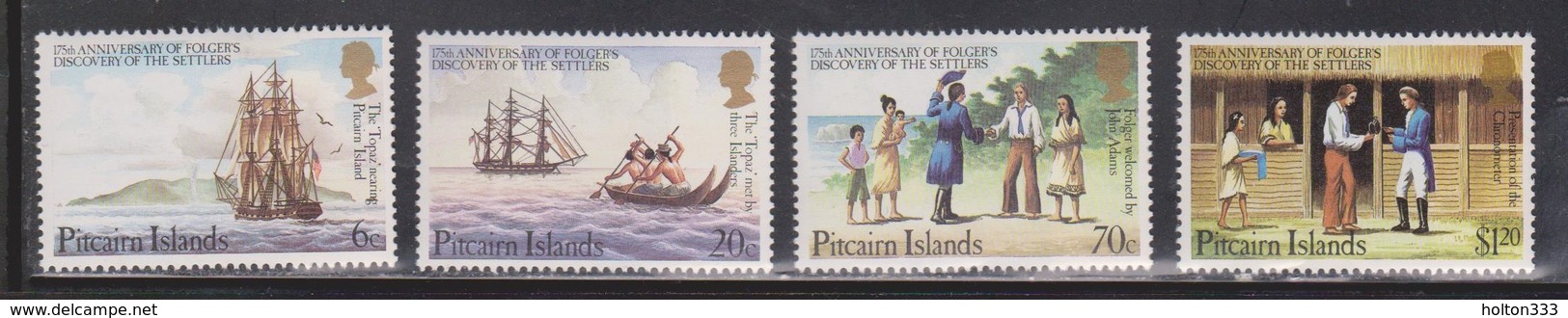 PITCAIRN ISLANDS Scott # 225-8 MNH - Discovery Of Settlers - Pitcairneilanden