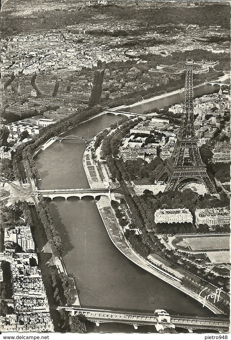 Paris (France) Vue Aerienne: La Seine, La Tour Eiffel, Grand Et Petit Palais, Veduta Aerea, Aerial View - Tour Eiffel