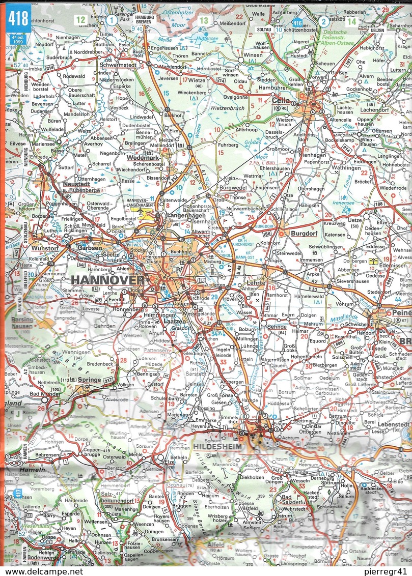 CARTE-ROUTIERE-MICHELIN-N °420-2000-5e Edit-ALLEMAGNE-SUD-EST-TBE-COMME NEUF - Roadmaps