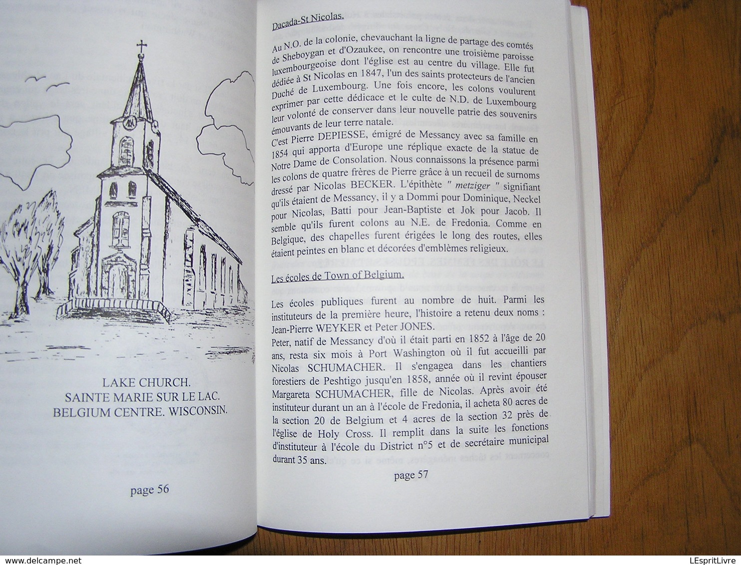 ARLONAIS FONDATEURS DE BELGIUM WISCONSIN Régionalisme Arlon Bonnert Guirsch Hachy Ardenne Emigration Amérique Usa