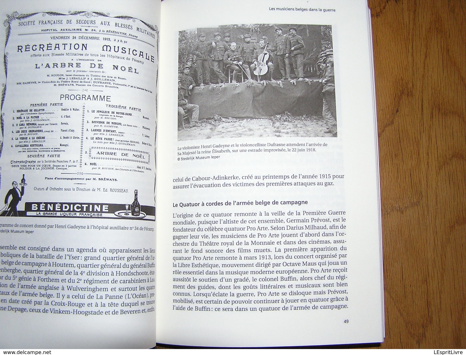 1914 1918 MUSICIENS DES TRANCHEES Guerre 14 18 Yser Verdun Argonne Flandre Orchestre Poilu Musicien Ravel Ysaÿe