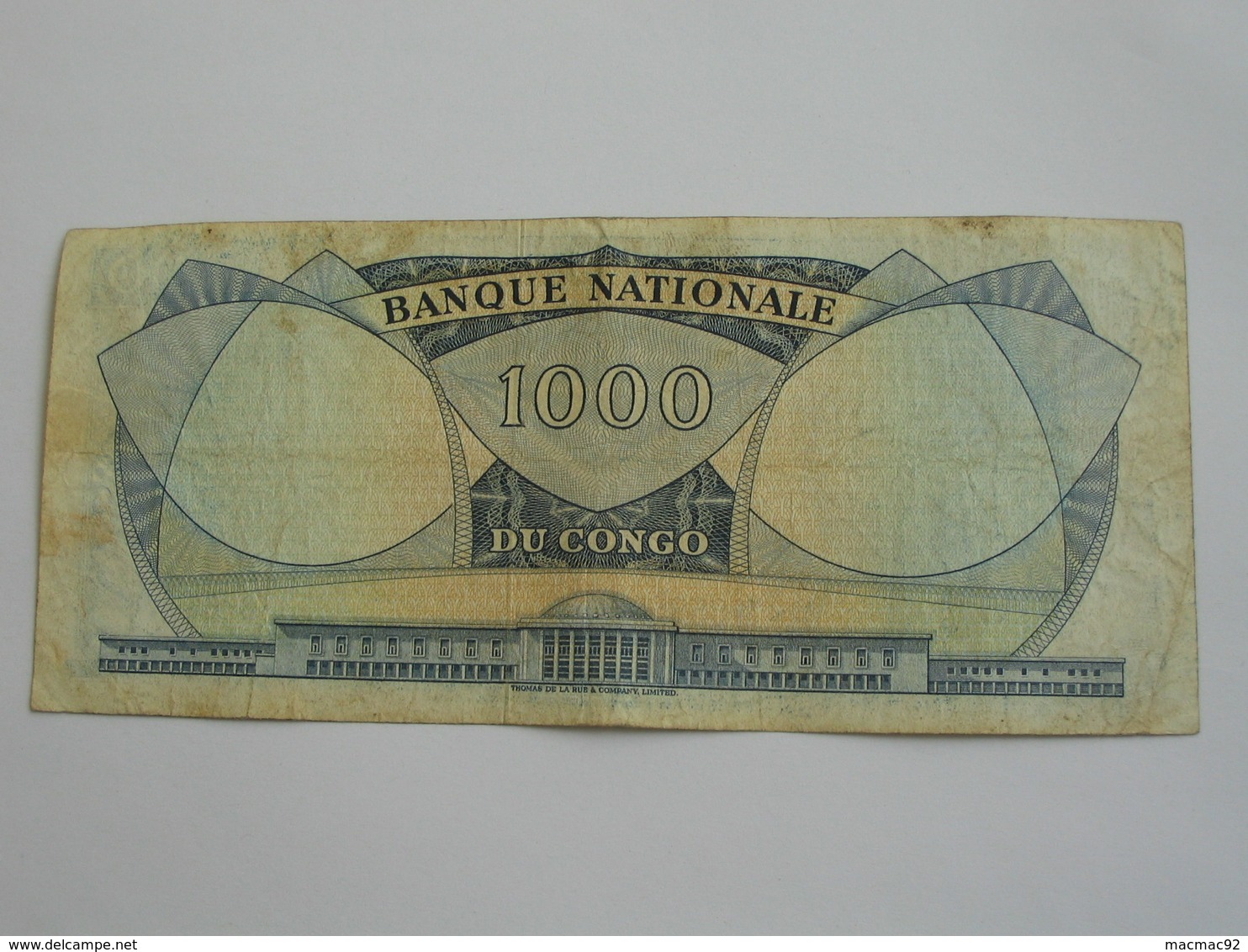 1000 Francs 1964 - Banque National Du Congo  **** EN ACHAT IMMEDIAT **** Billet Assez Rare - République Du Congo (Congo-Brazzaville)