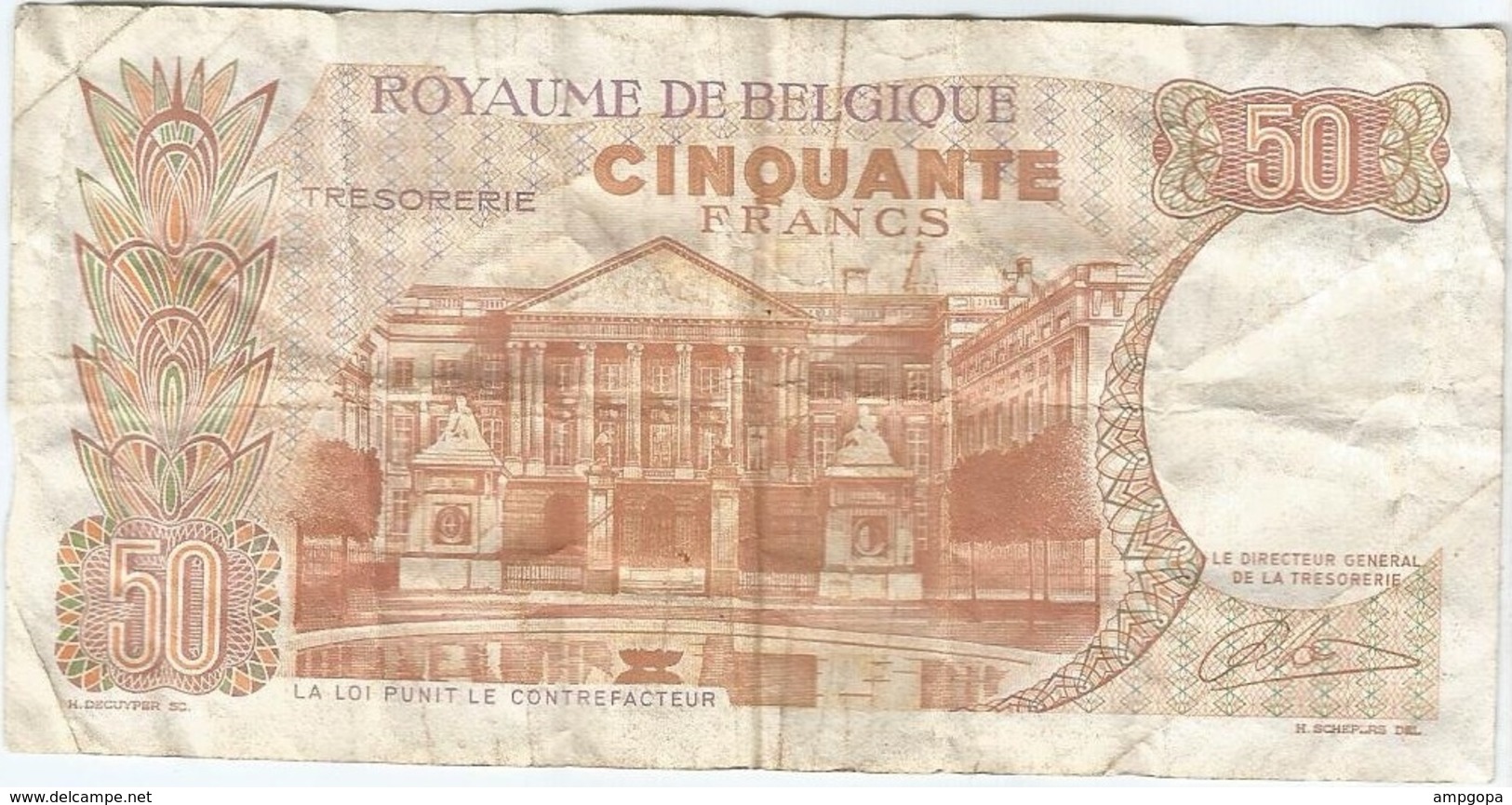 Bélgica - Belgium 50 Francs 16-5-1966 Pk 139 4.r REPLACEMENT (I) Firma Lauwerijens Ref 3290-2 - Otros & Sin Clasificación