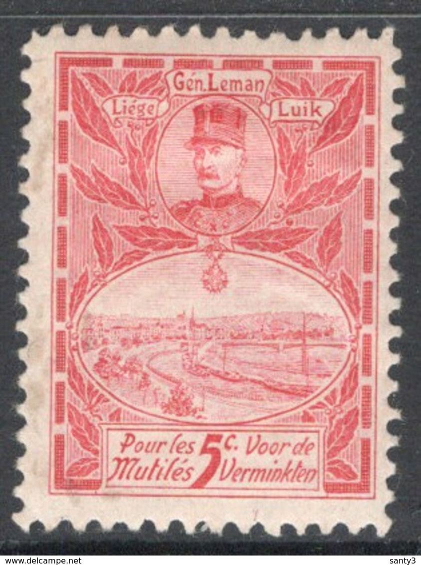 Belgie, Erinnophilie 1 Jaar 1915, Postfris Met Plakker (MH) - Erinnophilie [E]