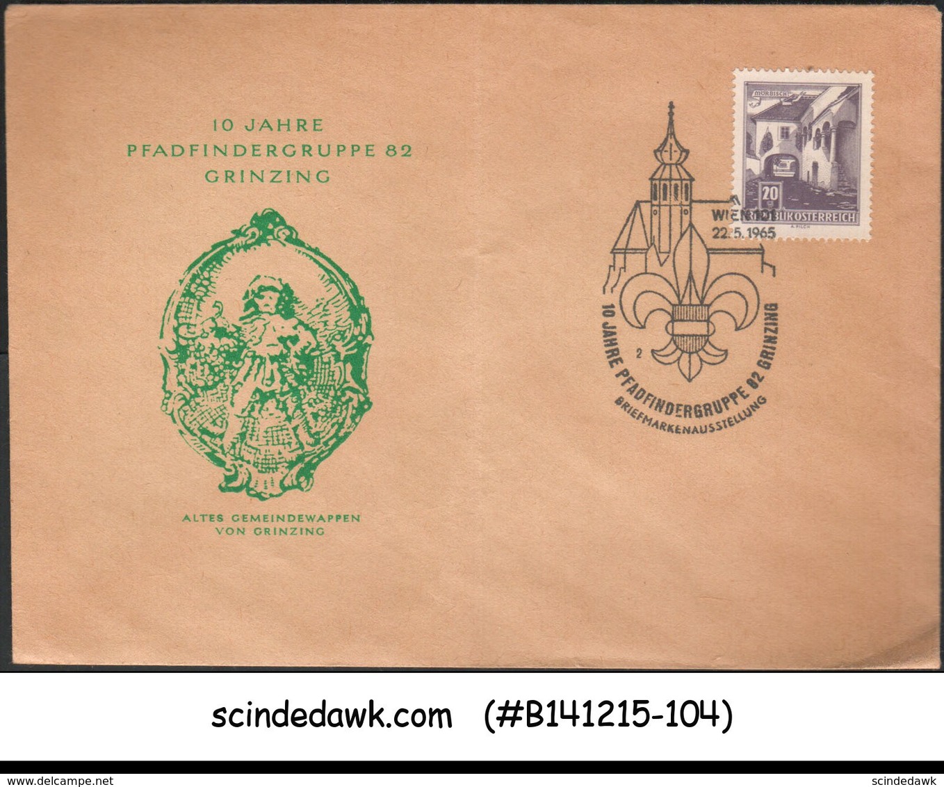 AUSTRIA - 1965 10YRS OF BOY SCOUT COVER AND CANCL. (FOLD MARK ON MIDDLE) - Other & Unclassified