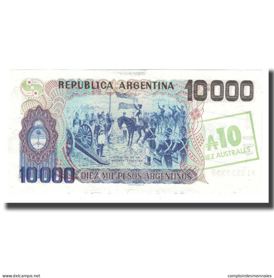 Billet, Argentine, 10 Australes, KM:322b, NEUF - Argentine