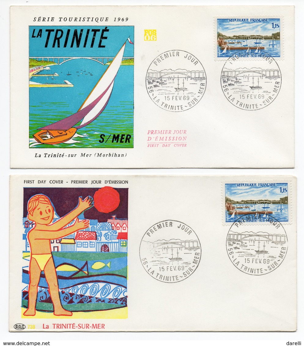 FDC France 1969 - La Trinité Sur Mer - YT 1585 - 56 La Trinité Sur Mer - 1960-1969