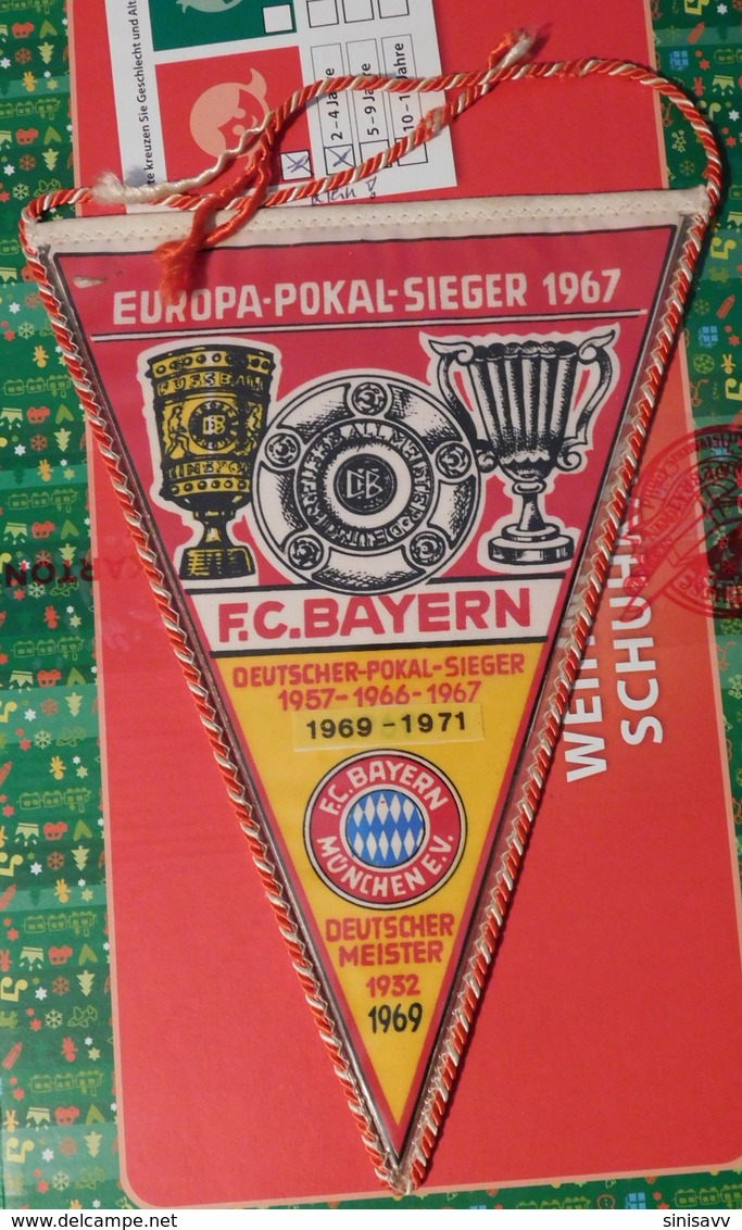 Sports Flags / Pennant - Soccer - Bayern Munchen - Rare - Apparel, Souvenirs & Other