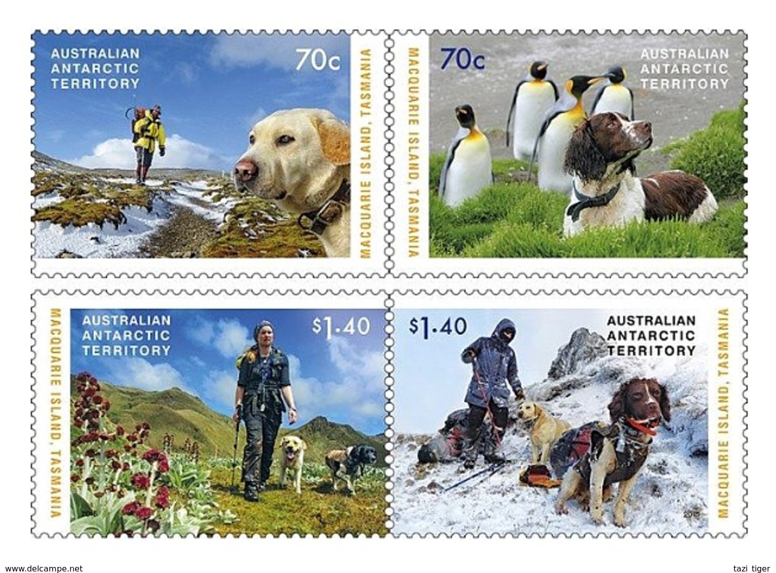 AUSTRALIAN ANTARCTIC TERRITORY (AAT) • 2015 • The Dogs That Saved Macquarie Island • MNH (4) - Nuovi