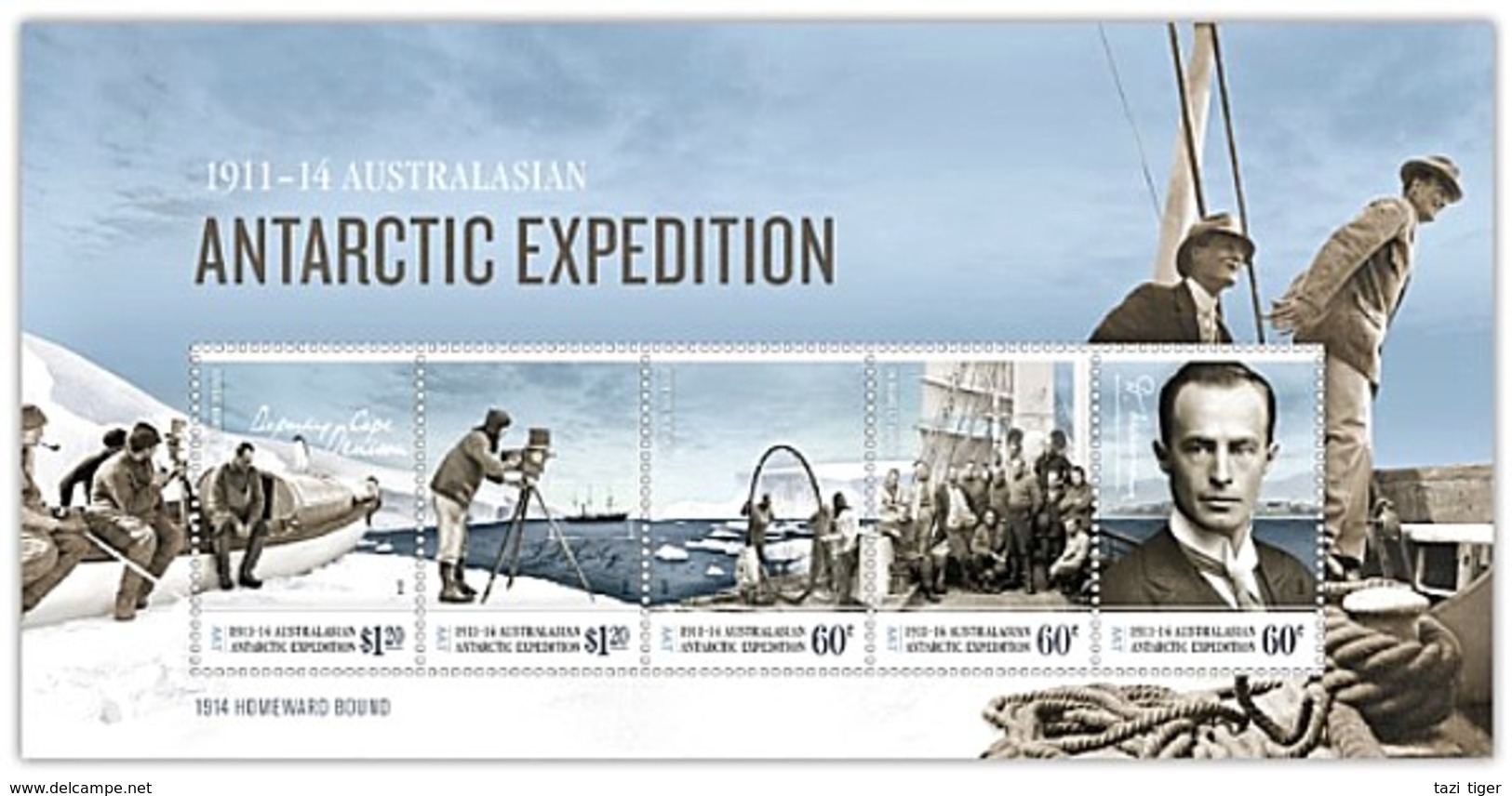 AUSTRALIAN ANTARCTIC TERRITORY (AAT) • 2014 • Centenary Australian Antarctic Expedition - Miniature Sheet • MNH (1) - Nuovi