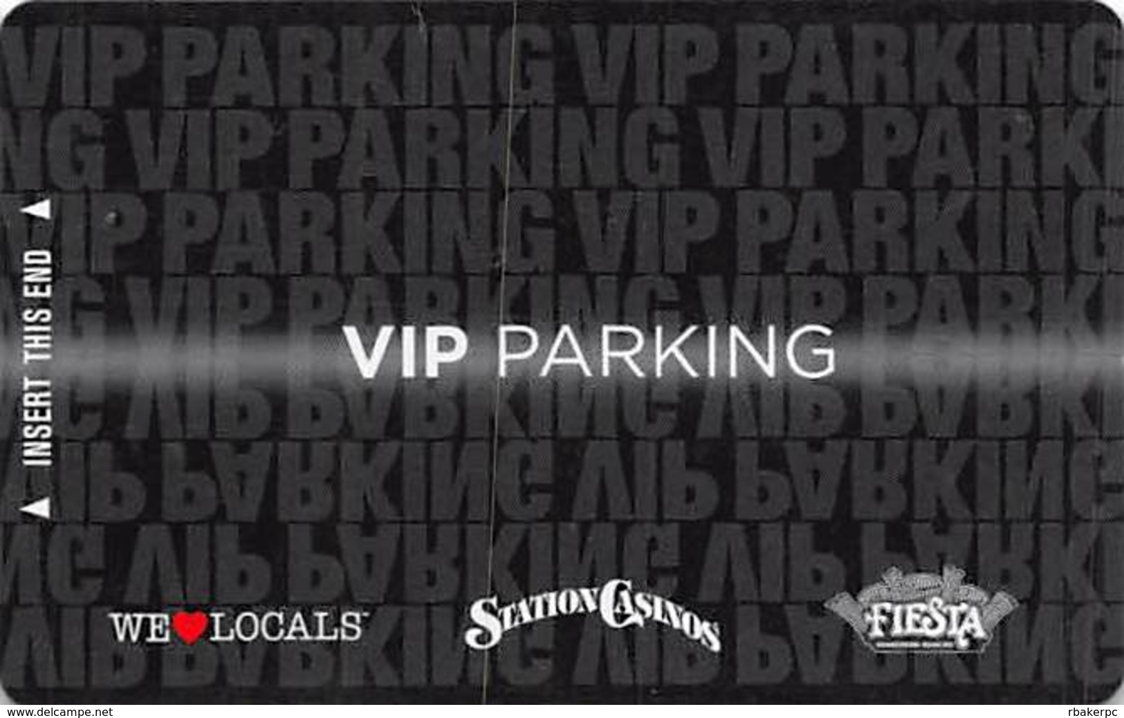 Station Casinos Las Vegas, NV - VIP Parking Card - Copyright 2012 - Exp 12/31/12 - Casino Cards