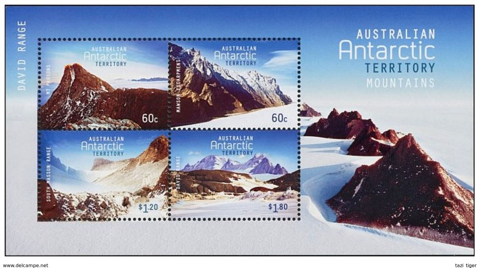 AUSTRALIAN ANTARCTIC TERRITORY (AAT) • 2013 • Australian Antarctic Mountains - Miniature Sheet • MNH (1) - Unused Stamps