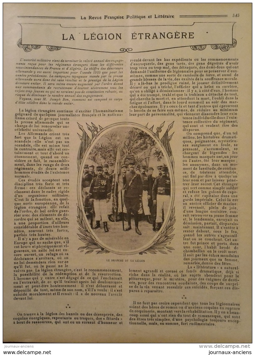 1911 LA LÉGION ÉTRANGÈRE - SAINT ETIENNE SEMAINE SOCIALE  -MIDINETTES - MONASTÈRES DES MÉTÉORES - GOUNOD ET SON FAUST - Other & Unclassified