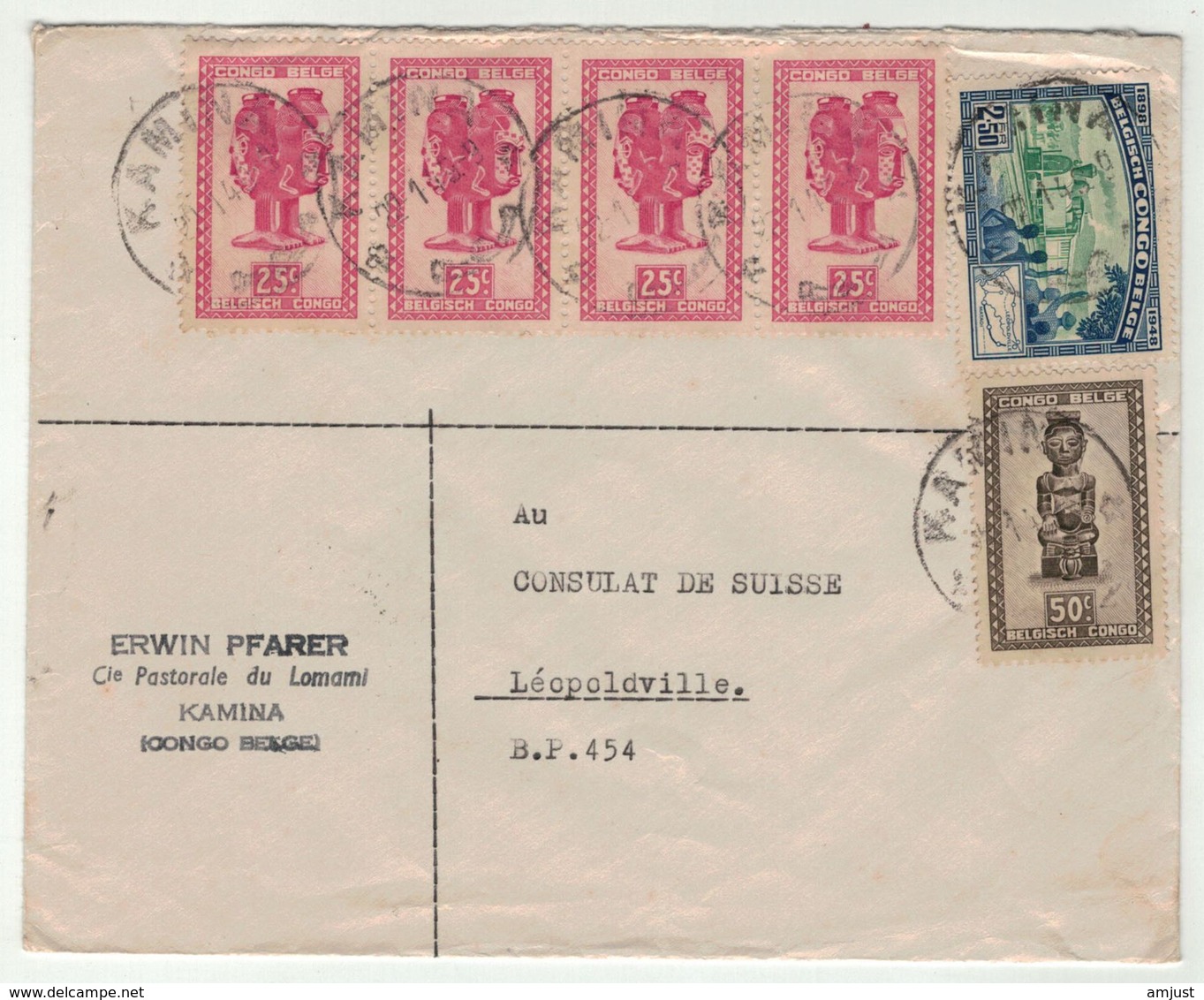 Congo Belge // Lettre Par Avion Pour Lépoldville - Lettres & Documents