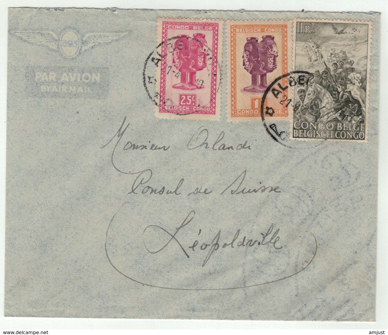 Congo Belge // Lettre Pour Lépoldville - Lettres & Documents