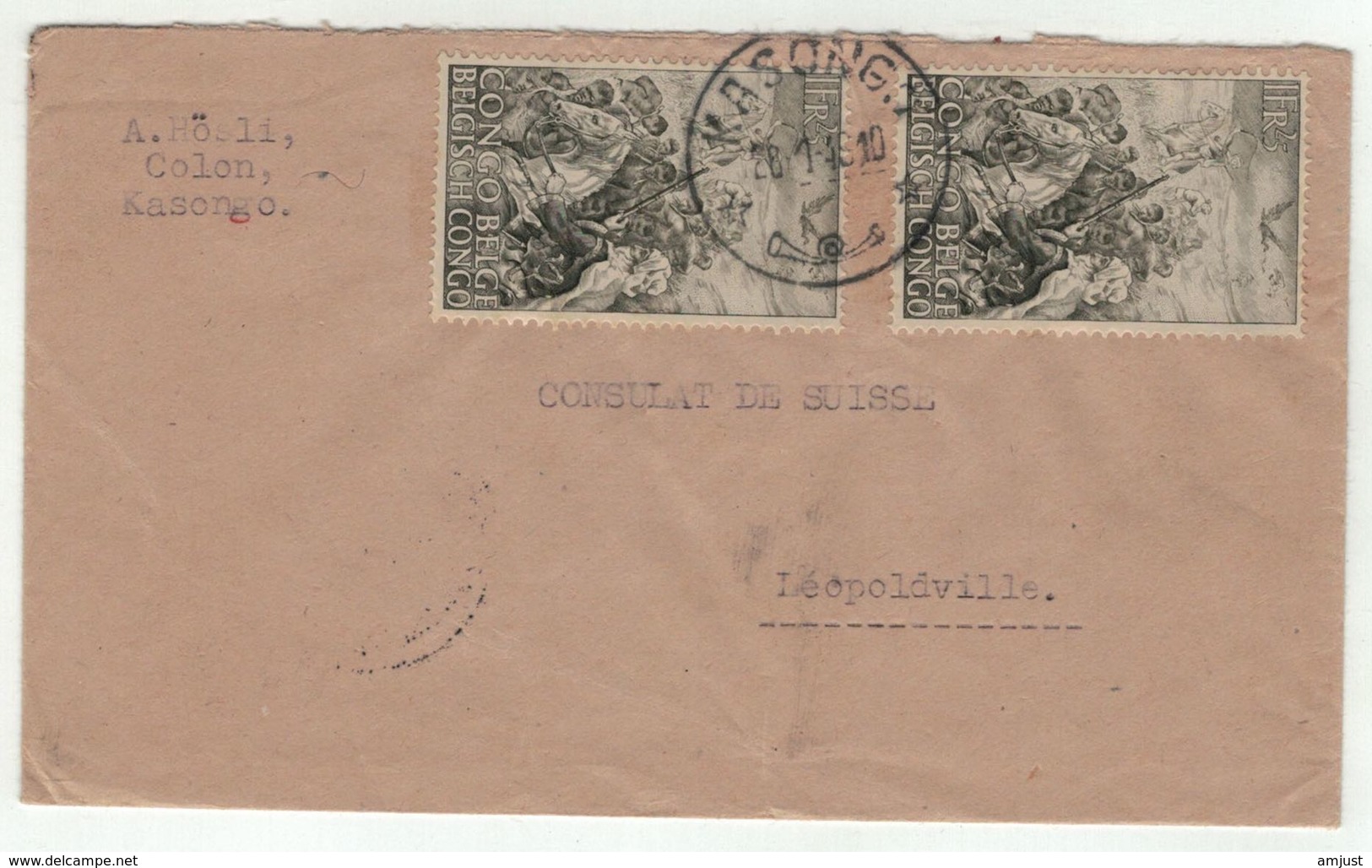 Congo Belge // Lettre  Pour Lépoldville - Lettres & Documents