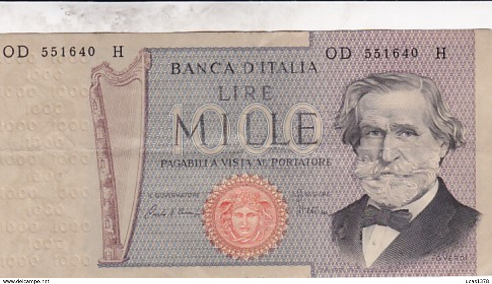 ITALIE 1000 LIRE VERDI 1969 / TTB - 1000 Lire
