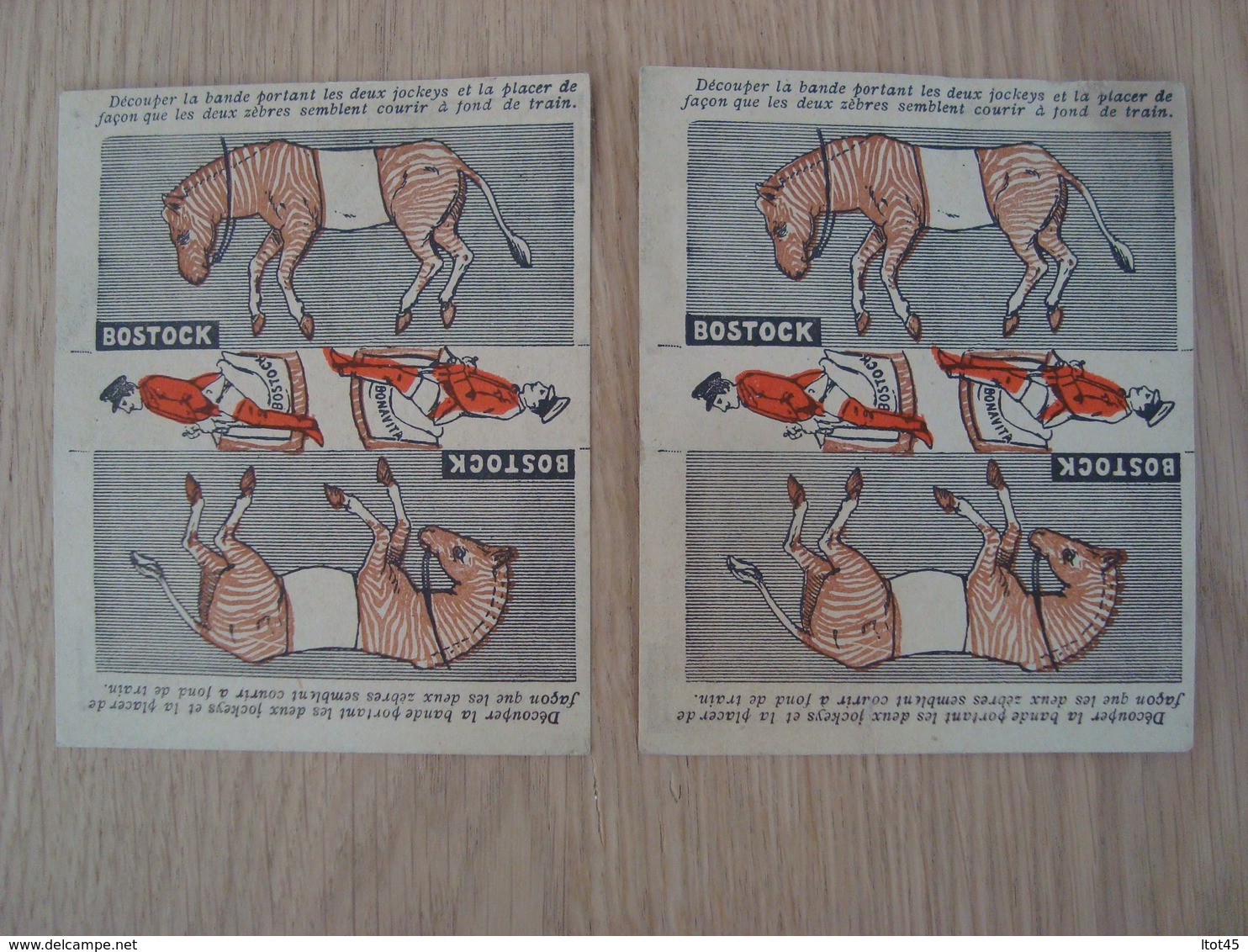 LOT DE 2 CHROMOS PUBLICITAIRES HIPPODROME BOSTOCK - Other & Unclassified