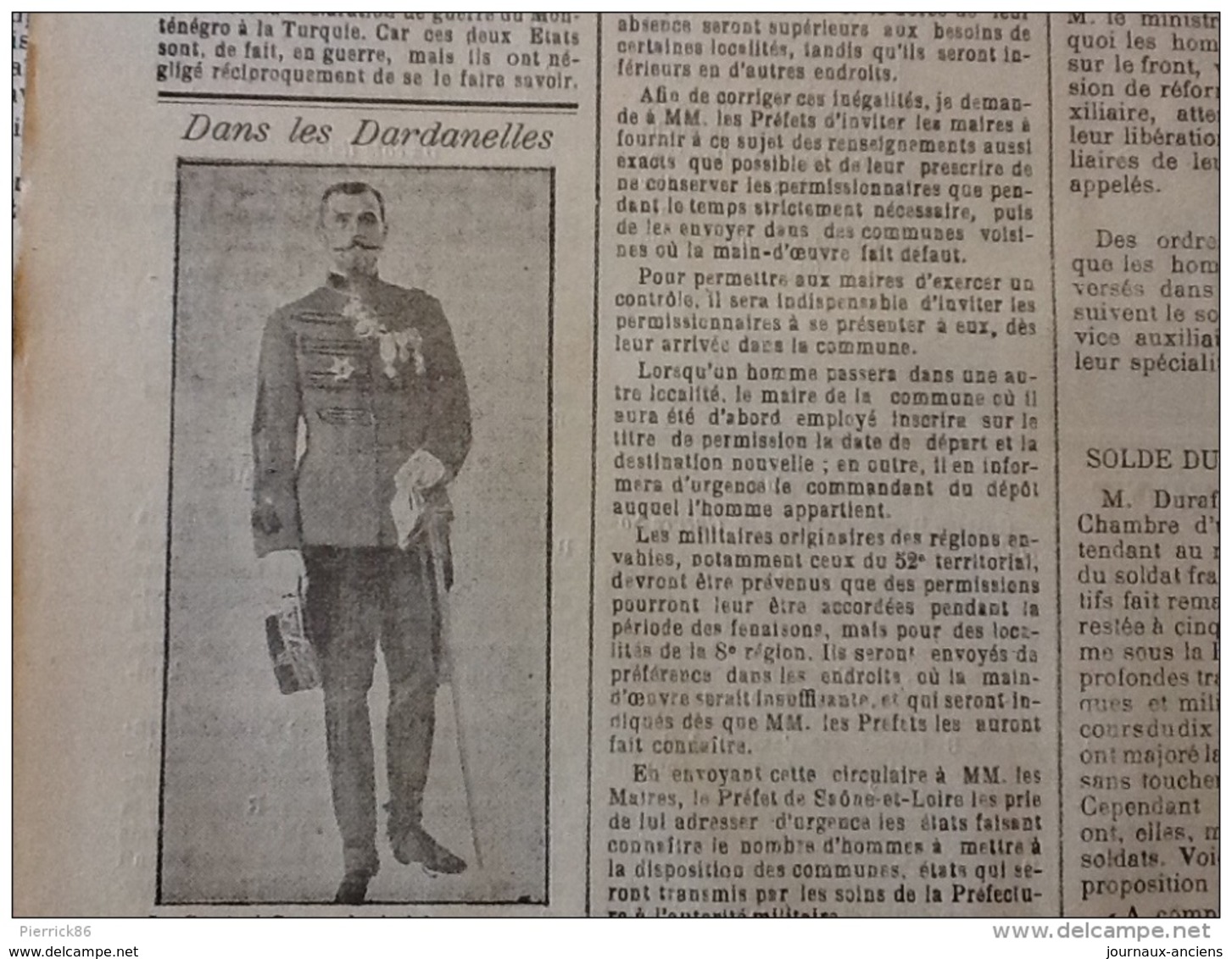 13 JOURNAUX DE JUIN 1915 Guerre 14/18 LE MORVAN RÉPUBLICAIN A VOIR - Français