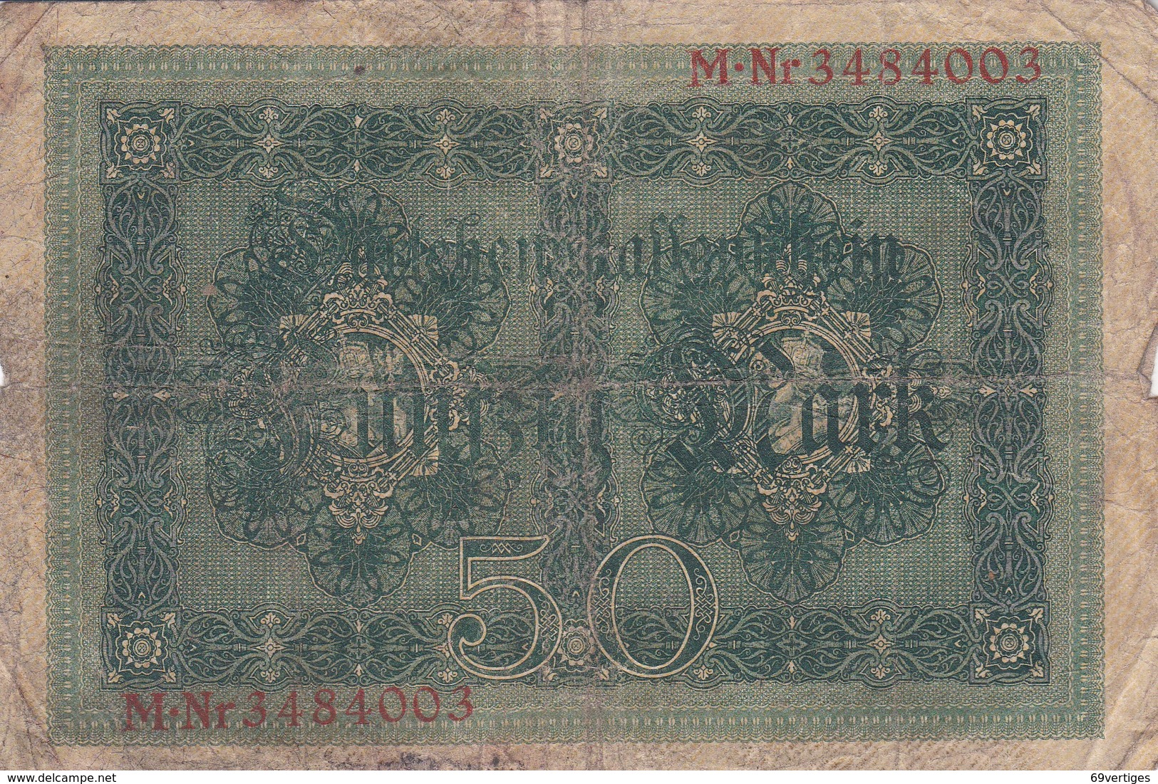 50 MARK, Berlin 1914, M-Nr 3484003 - 50 Mark