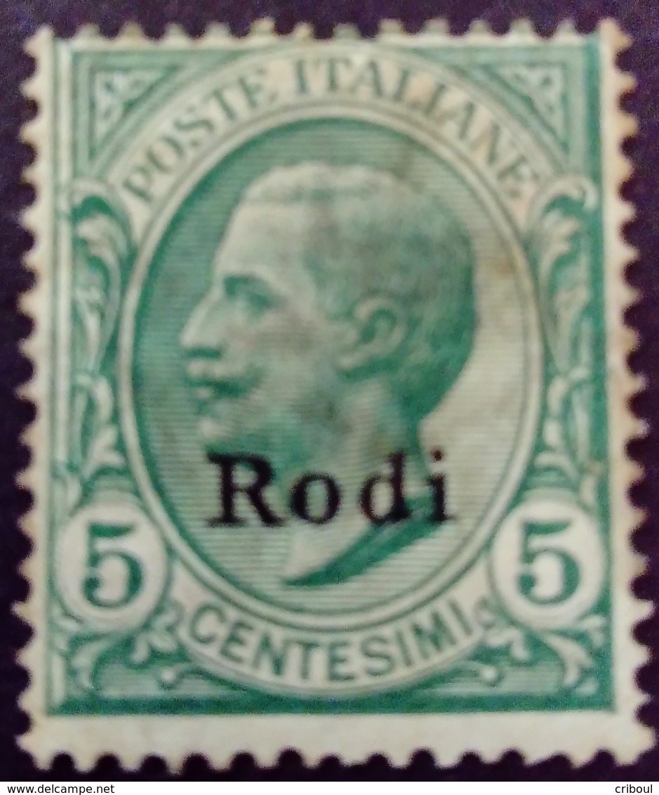 Egée Egeo Rhodes Bureau Italie Italy Italia Surchargé Overprint Soprastampati RODI 1912 Yvert 2 O Used Usato - Egée (Rodi)