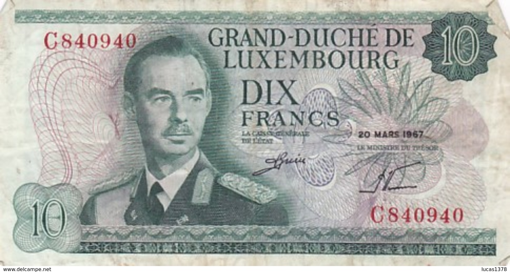 LUXEMBOURG 10 FRANCS 1967 - Luxembourg