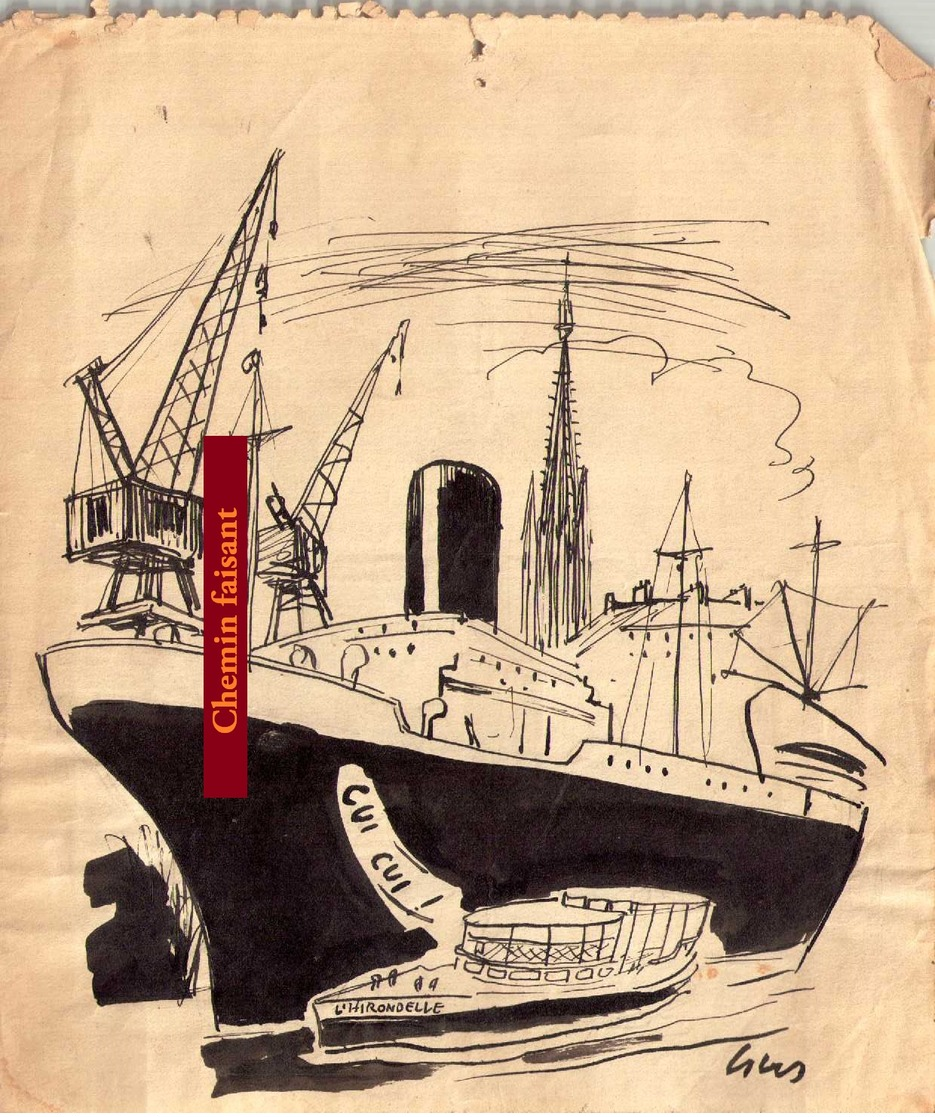 MAURICE HENRY (??) Dessin Original De Bateaux "L'HIRONDELLE" - Scans Recto-verso - Dessins