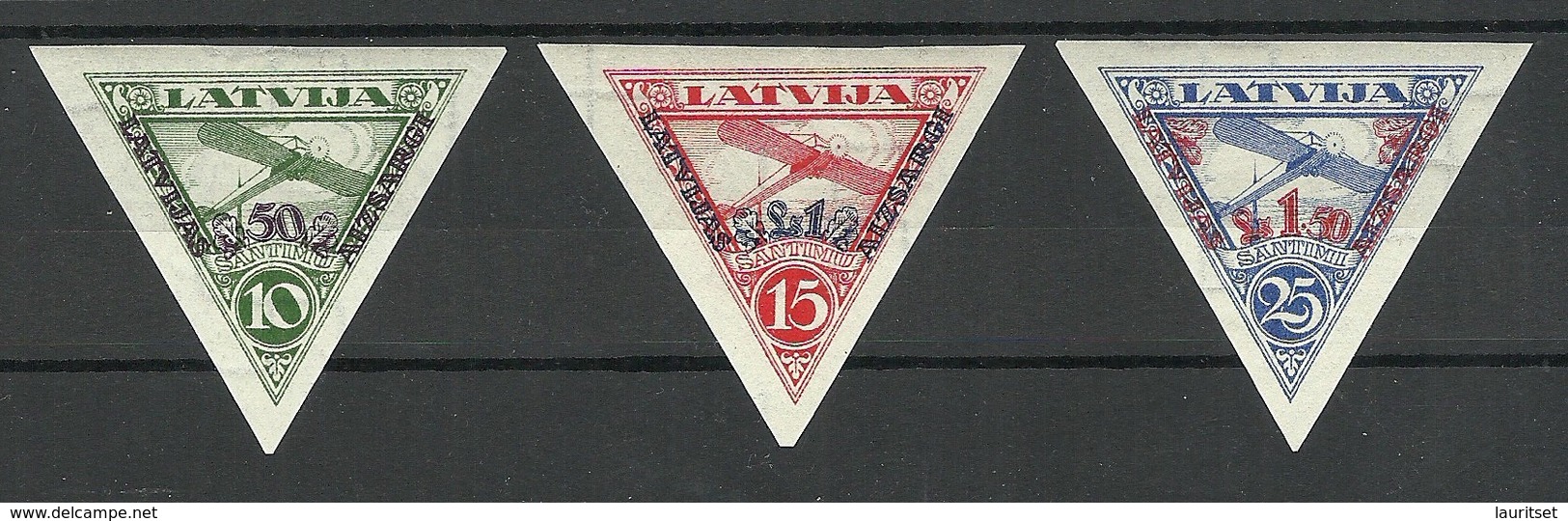 LETTLAND LATVIA 1931 Michel 190 - 192 B * - Lettonie