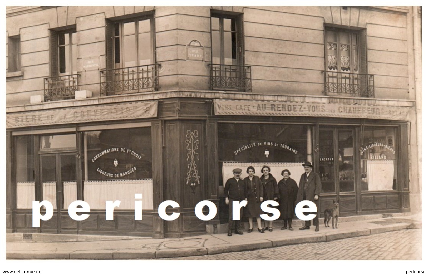75  Paris  Café  Lacroix - Au Rendez Vous Des Chauffeurs Rue Yvart Et Rue Marmontel (carte Photo) - District 15