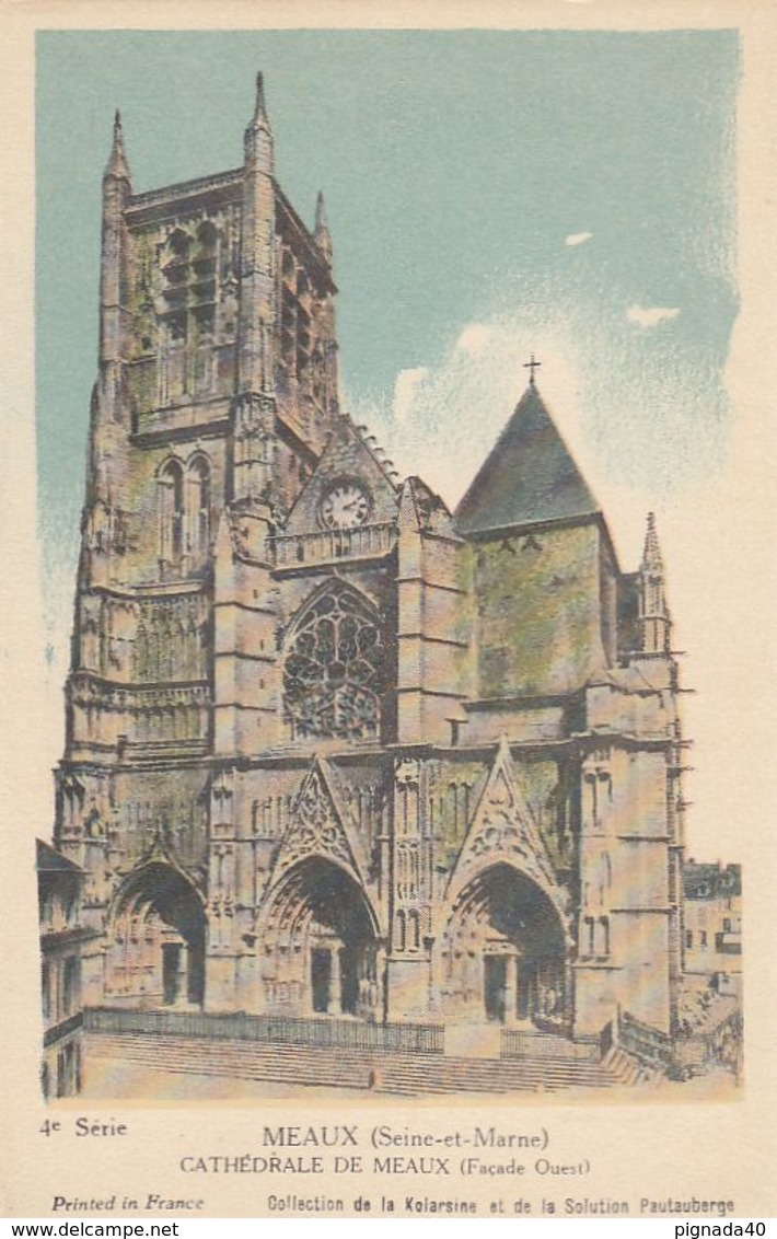 CARTES , MEAUX (Seine-et-Marne) , CATHÉDRALE SAINT-ÉTIENNE (Façade Ouest) - Autres & Non Classés