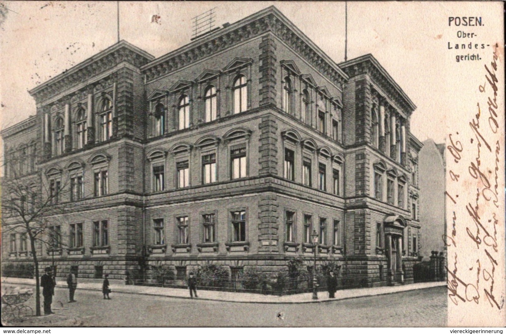 ! Alte Ansichtskarte Posen, Oberlandesgericht, Poznan, 1906, Verlag Schlesische Lichtdruck Anstalt Breslau, No.19 - Posen