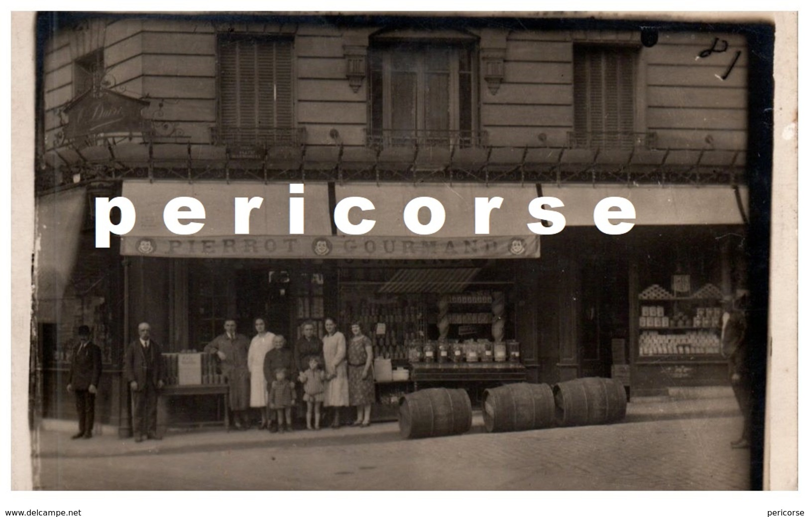 75  Paris   Epicerie  Pierrot Gourmant  Rue Marmontel  (carte Photo) - District 15