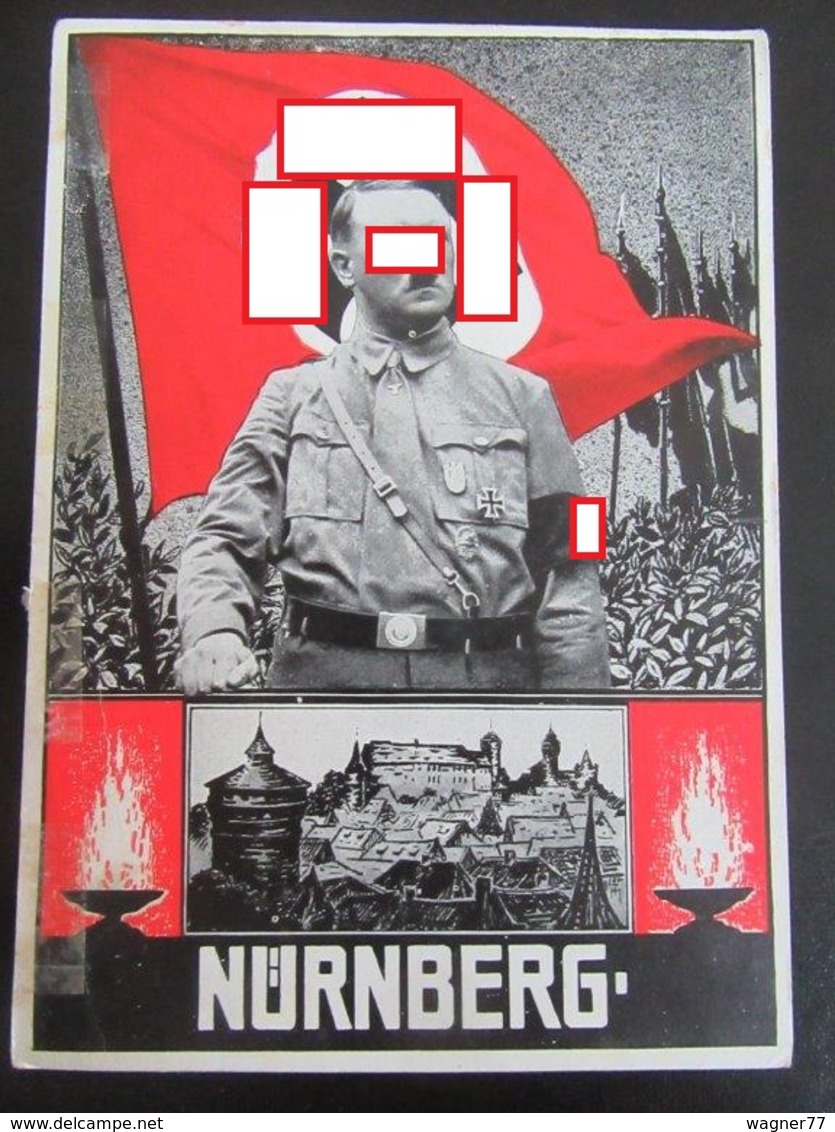 Postkarte Propaganda Reichsparteitage Nürnberg - Hitler - 1934 - Erhaltung II - Briefe U. Dokumente