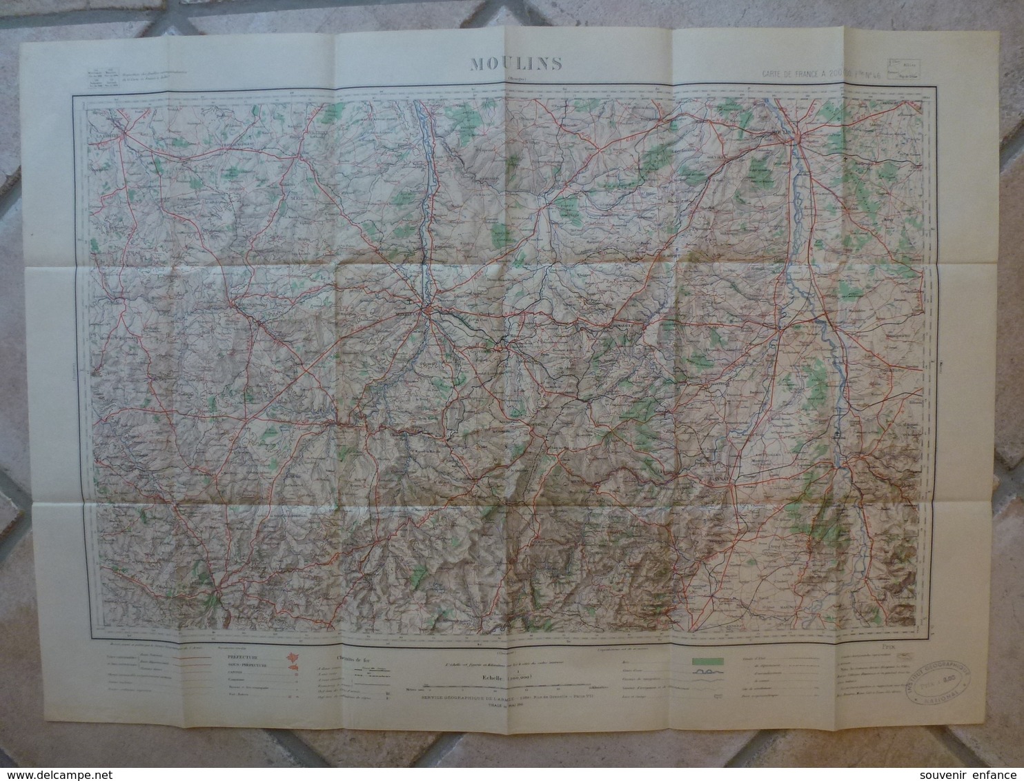 Carte Moulins Dontreix Montluçon Boussac Abrest Aubusson Huriel Malicorne Jaleches Viplaix Chateau Meillant - Cartes Topographiques