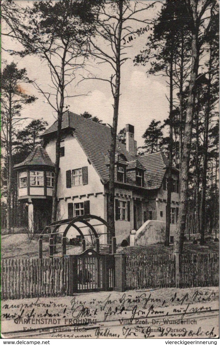 ! Alte Ansichtskarte Berlin Gartenstadt Frohnau Villa Sigismund Corso Ecke Am Grünen Hofe, 1912 - Autres & Non Classés