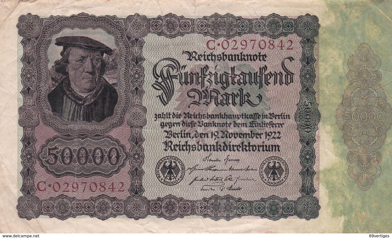 50 000 Mark, Berlin 1922, C-02970842 - 50.000 Mark