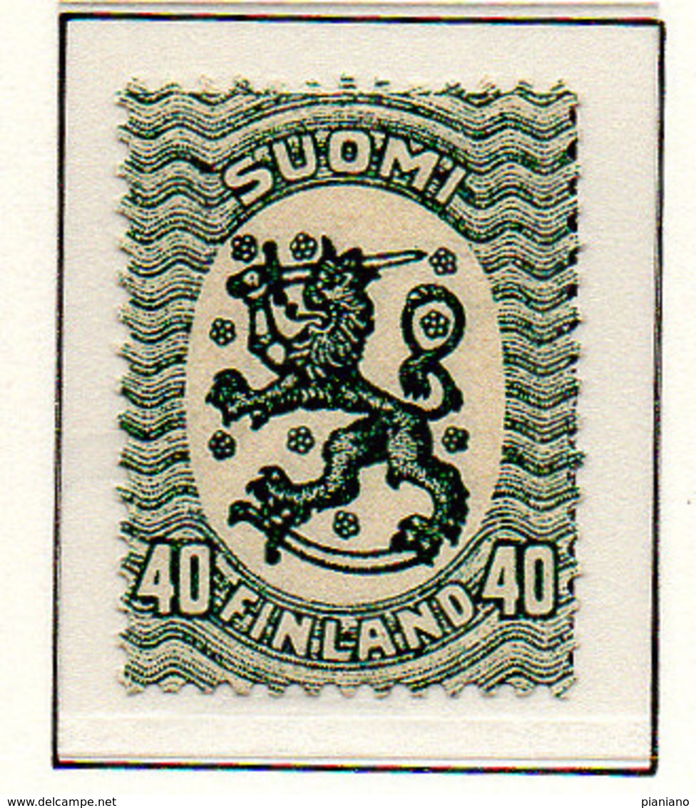 PIA - FINLANDIA - 1921-29  : Uso Corrente - Stemma  (Yv 102) - Unused Stamps