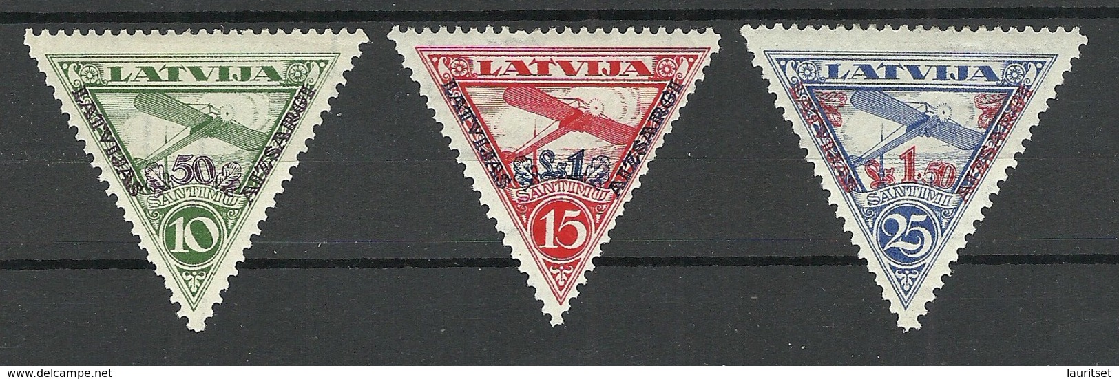 LETTLAND LATVIA 1931 Michel 190 - 192 A * - Lettonie