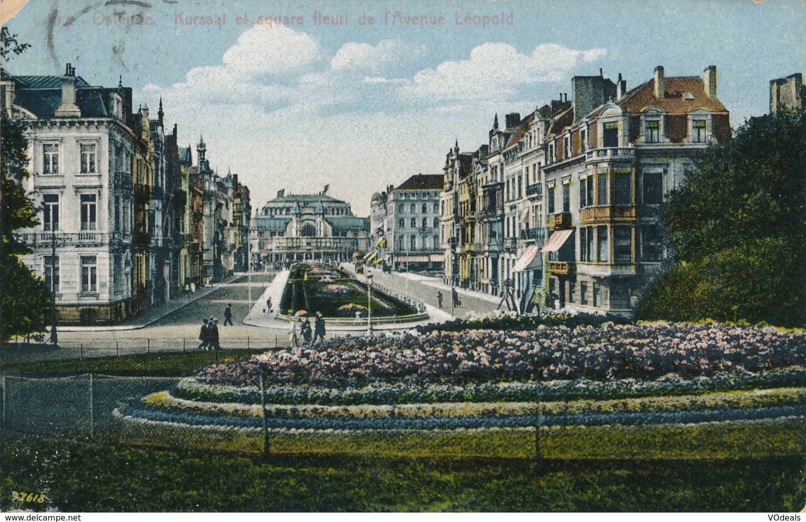 CPA - Belgique - Oostende - Ostende - Kursaal Et Square Fleuri De L'avenue Léopold - Oostende