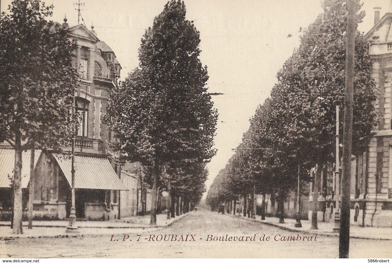 CARTE POSTALE ORIGINALE PHOTO ANCIENNE : ROUBAIX LE BOULEVARD DE CAMBRAI NORD (59) - Roubaix