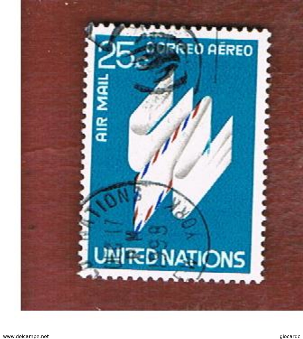 ONU (UNITED NATIONS) NEW YORK   - SG NYA294   -  1977 AIR: WINGED AIRMAIL LETTER   - USED - Poste Aérienne