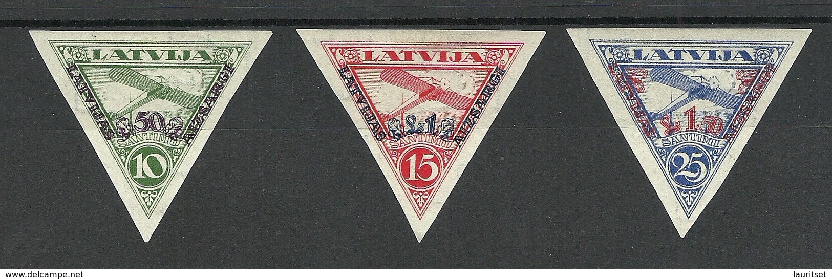 LETTLAND LATVIA 1931 Michel 190 - 192 B * - Letland