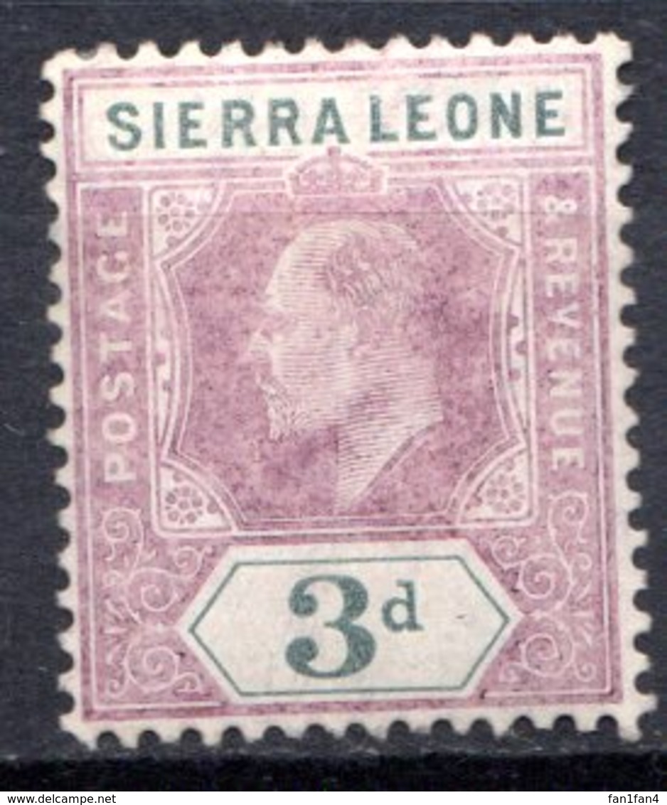 SIERRA LEONE - (Colonie Britannique) - 1904-05 - N° 67 - 3 P. Violet-brun Et Gris - (Edouard VII) - Sierra Leone (...-1960)