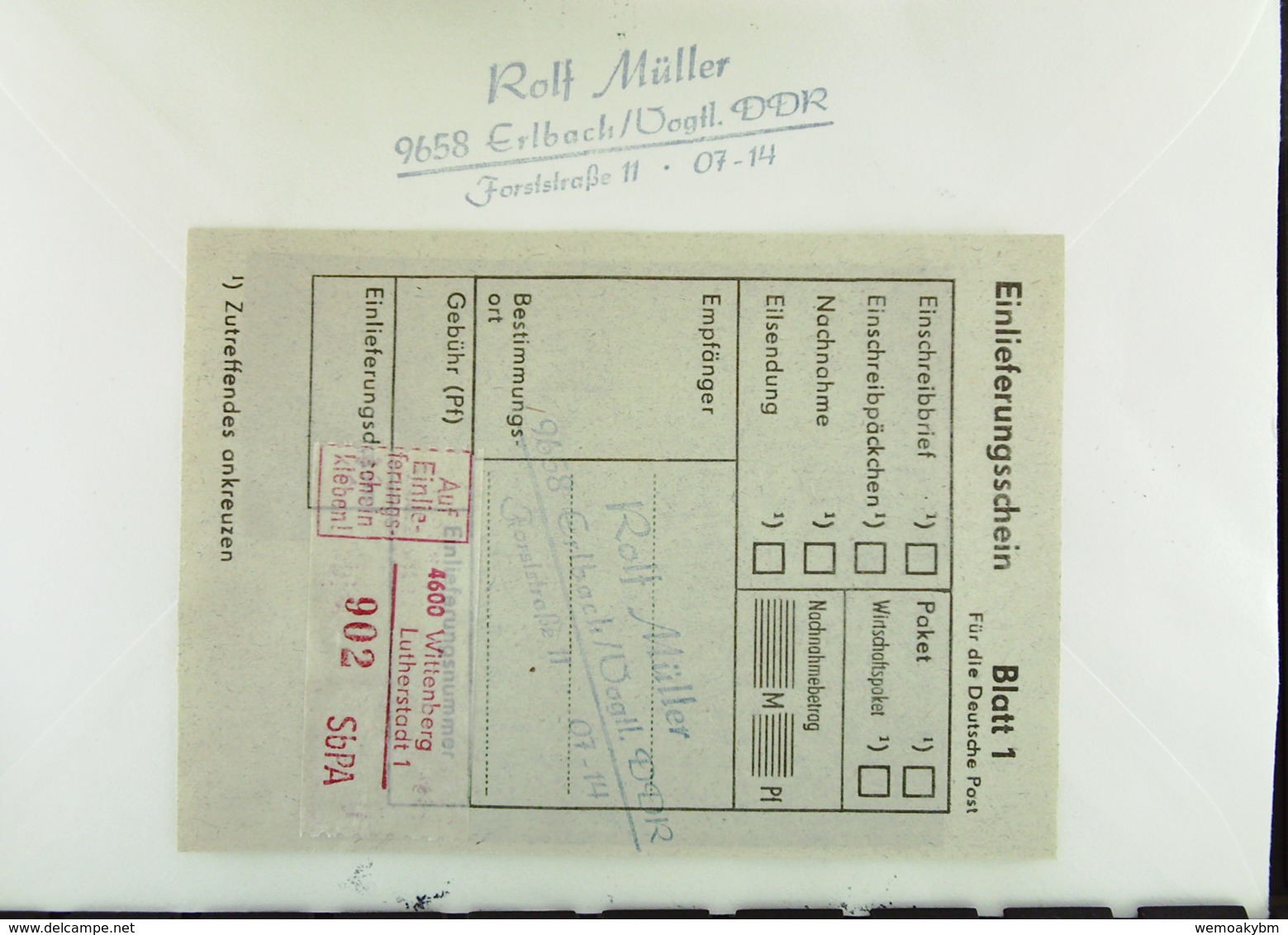 DDR: R-Eil-Fern-Bf 35 Pf Medizinhist. Instrumente Mit SbPA-R-Zettel, 4600 Wittenber-L-Stadt (902) 28.6.90 Knr: 2643(2) - Labels For Registered Mail